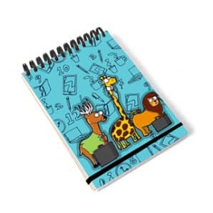 PAKLON TASARIM DEFTER 11*14 SİYAH İÇ -HAYVANLAR ALEMİ - 50 YP.