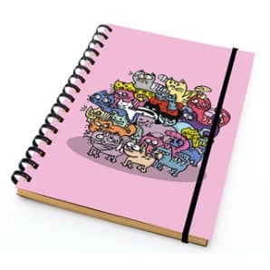 PAKLON TAS DEFTER 14*21 KARELİ-PEMBE KEDİCİKLER 