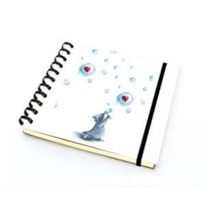 PAKLON TASARIM DEFTER 14*14 ÇİZGİLİ - BALONCUKLAR KALP 